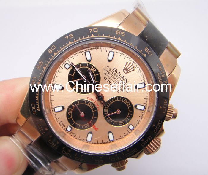 Rolex Daytona Rose Gold and Black Case 40mm / High-End Replica
